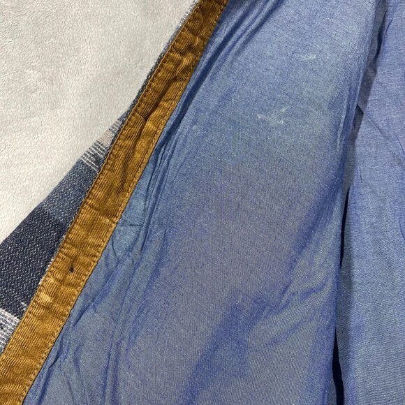 Jachs Lined Shirt Mens L Wool Blend Aztec Flannel Button Up Patterned Blue - Picture 7 of 8